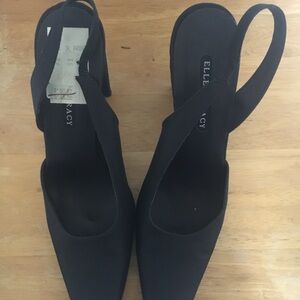 Elegant Black Heels with Slingback Design